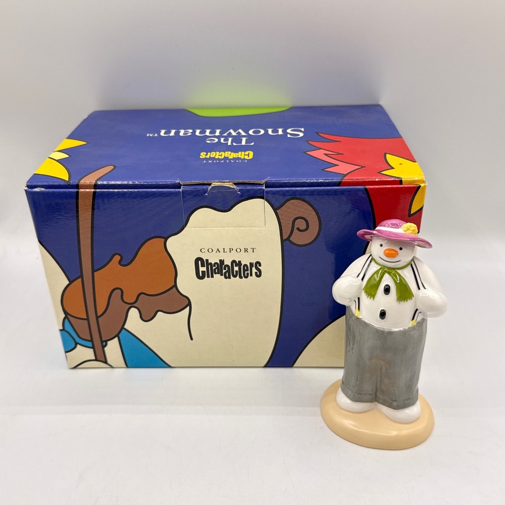 Coalport The Snowman Dressing Up Figurine Bone China 2002 Collectible W/Box READ